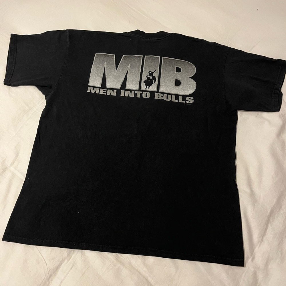 Vintage 90s Bull Riding shirt - Men into bulls